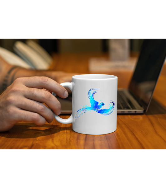 "Premium Phoenix Design Coffee Mug: Bring Renewal to Your Mornings!"