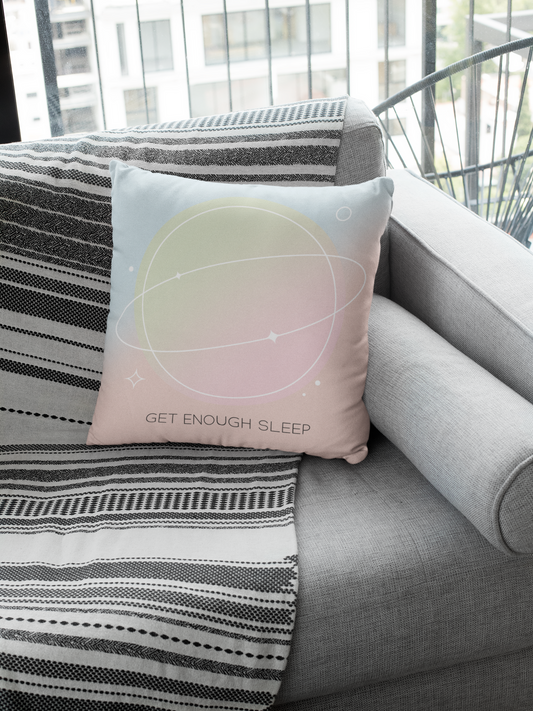 Get Enough Sleep printed cushions | luxurious comfy cotton square Printed cushion for sofa, living room, bedroom